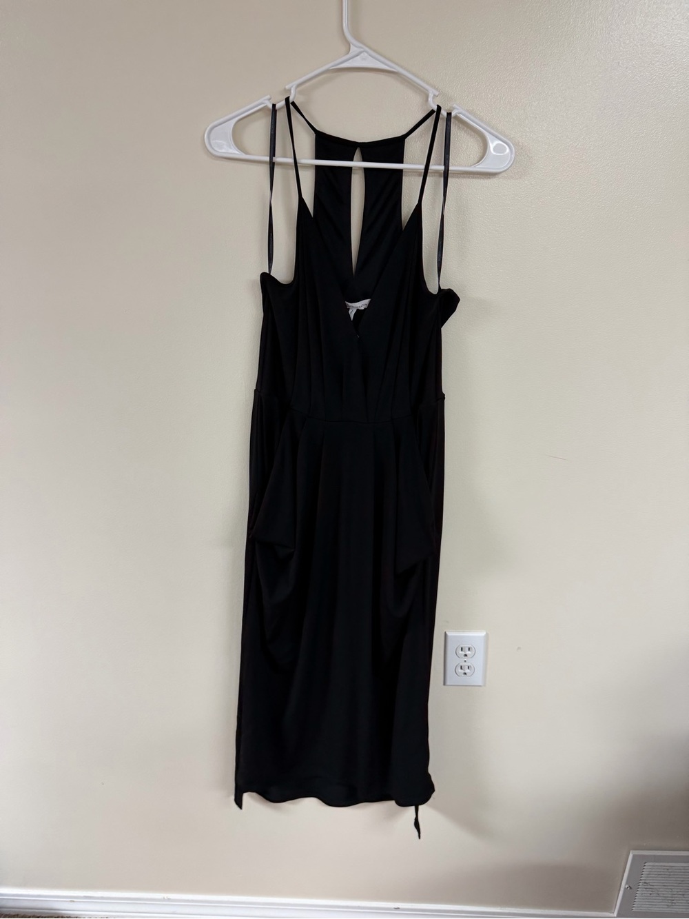 BCBGeneration Black Strappy Midi Dress